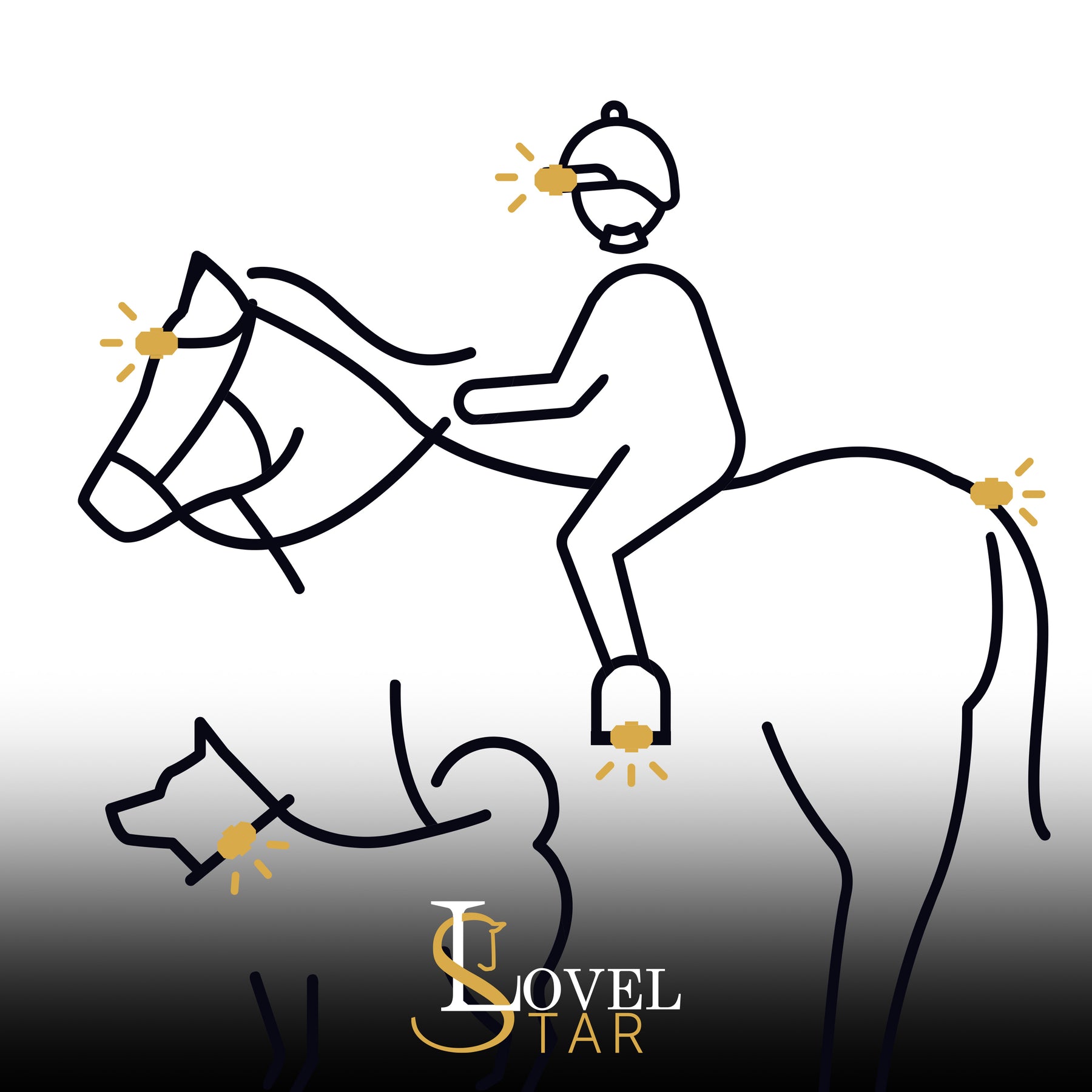 LED Spots Pferd (4x)