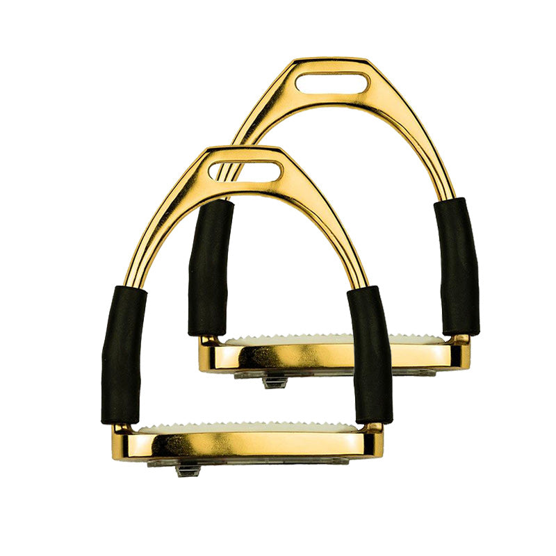 Safety-Flex Stirrups | Gold | incl. LEDs